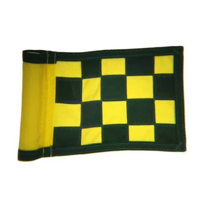 Nylon Flag Checkered GREEN/YELLOW