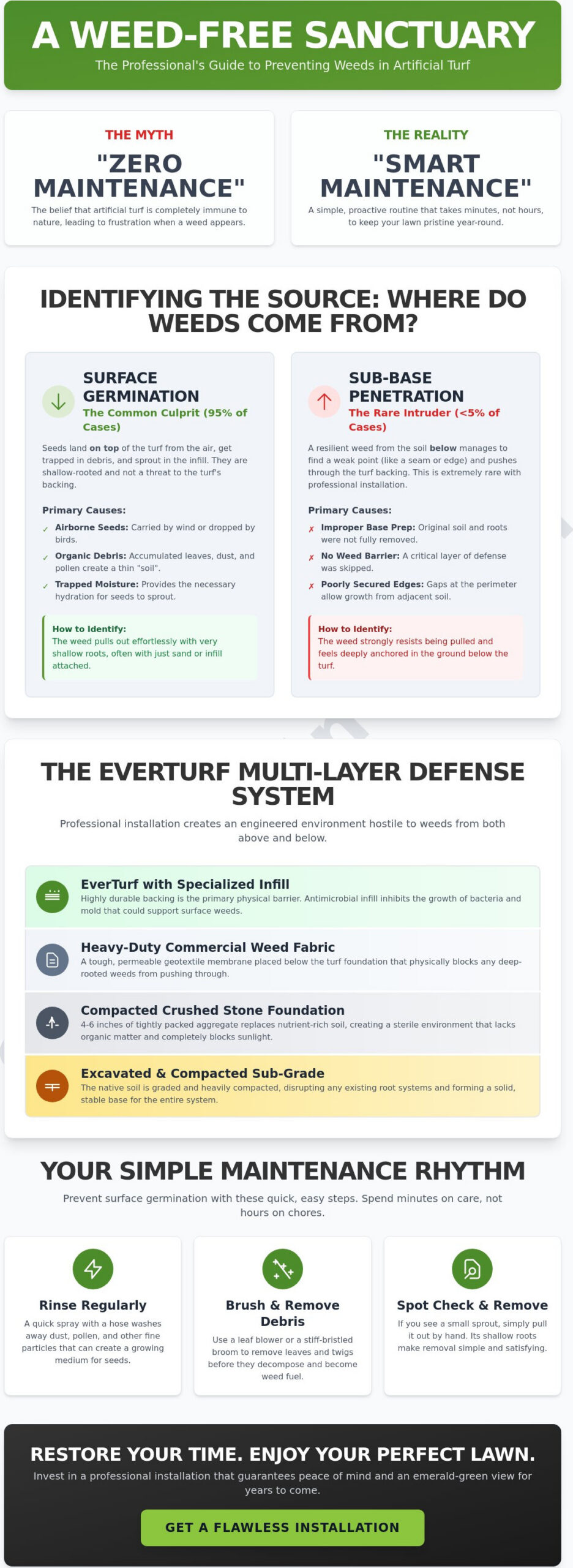 How to Stop Weeds from Growing Through Turf: The Definite 2026 Prevention Guide