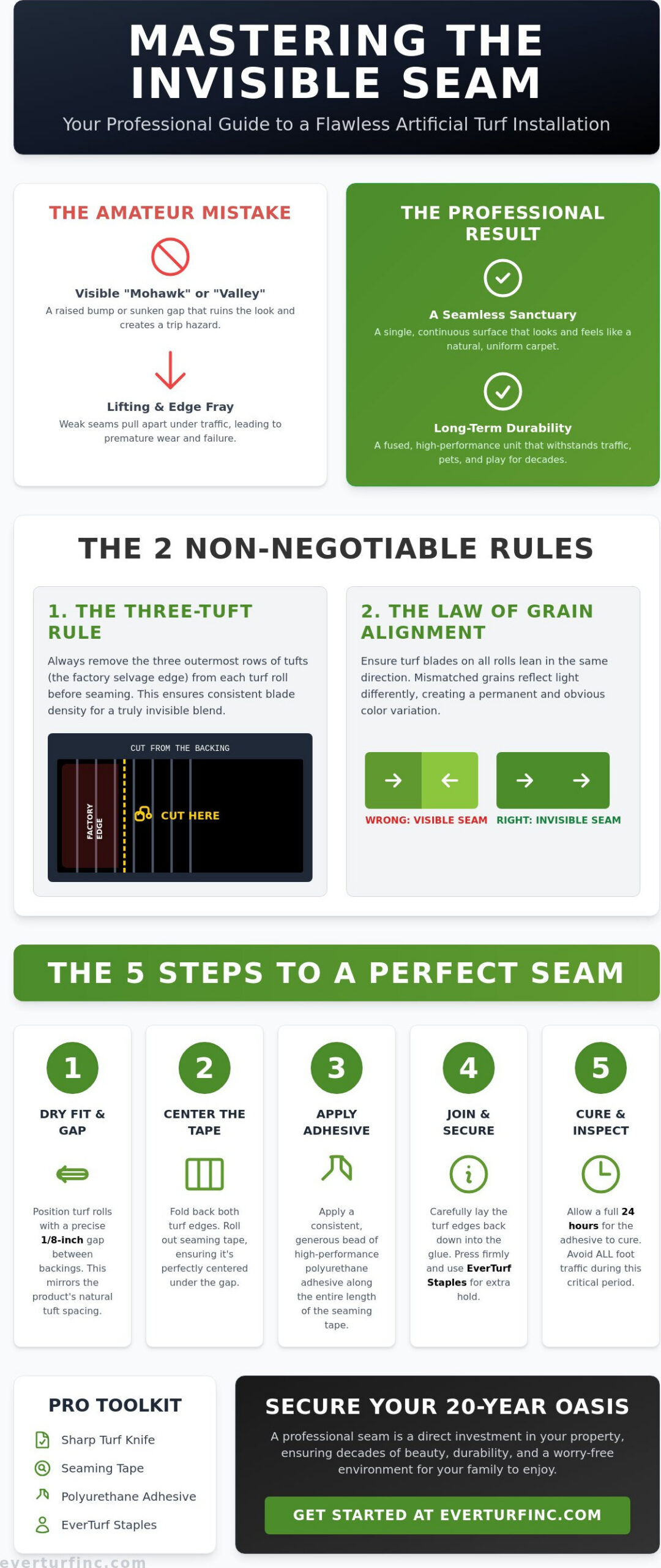 How to Properly Seam Artificial Turf Rolls for an Invisible Finish