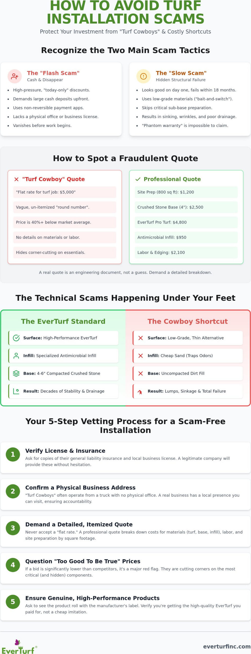 Avoiding Common Turf Installation Scams: The 2026 Homeowner’s Protection Guide