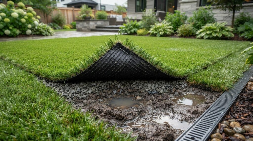 How to Fix Poor Drainage Under Existing Turf